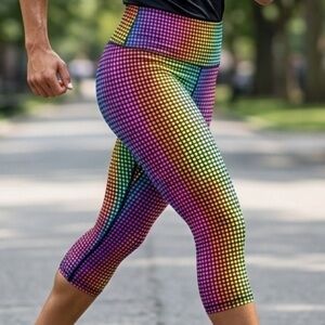 K-Deer disco dot capri leggings